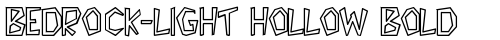 Bedrock-Light Hollow Bold Regular free truetype font