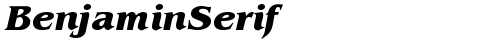 BenjaminSerif Bold Italic TrueType-Schriftart