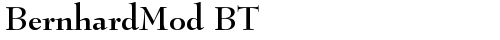 BernhardMod BT Bold free truetype font