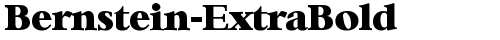 Bernstein-ExtraBold Regular free truetype font