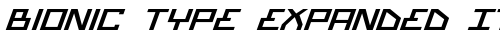 Bionic Type Expanded Italic Italic free truetype font