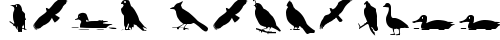 Bird Silhouettes Regular la police truetype gratuit