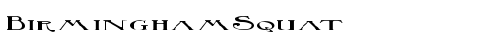 BirminghamSquat Regular truetype font