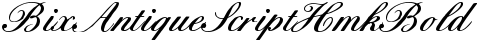 BixAntiqueScriptHmkBold Regular truetype font