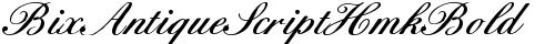 BixAntiqueScriptHmkBold Regular font TrueType