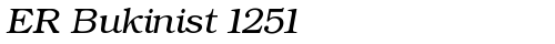 ER Bukinist 1251 Italic free truetype font