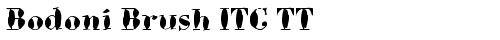 Bodoni Brush ITC TT Regular free truetype font
