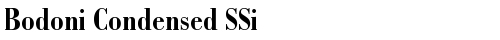 Bodoni Condensed SSi Bold Truetype-Schriftart kostenlos
