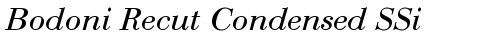 Bodoni Recut Condensed SSi Condensed truetype шрифт