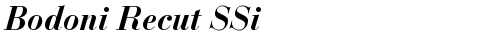 Bodoni Recut SSi Bold Italic free truetype font
