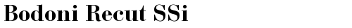 Bodoni Recut SSi Bold truetype шрифт