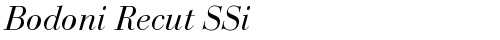 Bodoni Recut SSi Italic free truetype font