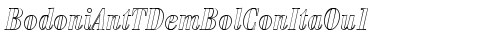 BodoniAntTDemBolConItaOu1 Regular free truetype font