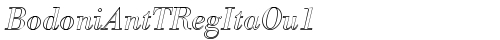 BodoniAntTRegItaOu1 Regular font TrueType