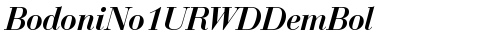 BodoniNo1URWDDemBol Italic free truetype font