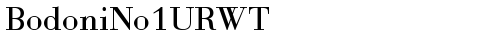 BodoniNo1URWT Regular font TrueType