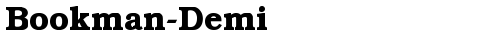 Bookman-Demi Regular free truetype font