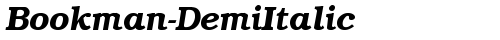 Bookman-DemiItalic Regular free truetype font
