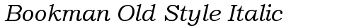 Bookman Old Style Italic Regular free truetype font