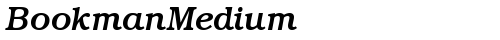 BookmanMedium Italic TrueType-Schriftart