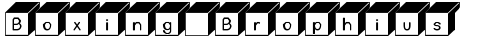 Boxing Brophius Regular font TrueType