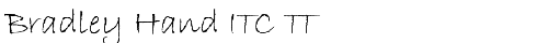 Bradley Hand ITC TT Regular font TrueType