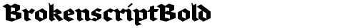 BrokenscriptBold Regular fonte truetype