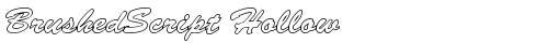 BrushedScript Hollow Regular TrueType police