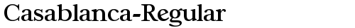 Casablanca-Regular Regular TrueType-Schriftart