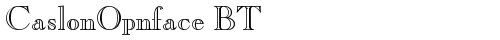 CaslonOpnface BT Regular free truetype font