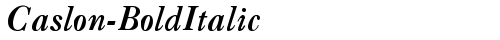 Caslon-BoldItalic Regular free truetype font