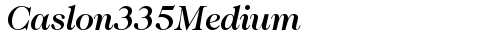 Caslon335Medium Italic truetype font