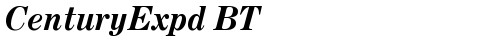 CenturyExpd BT Bold Italic free truetype font