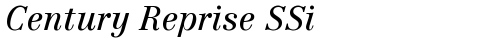 Century Reprise SSi Italic truetype шрифт бесплатно