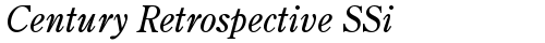 Century Retrospective SSi Italic TrueType police