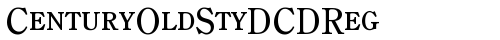 CenturyOldStyDCDReg Regular truetype font
