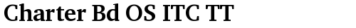 Charter Bd OS ITC TT Bold Truetype-Schriftart kostenlos