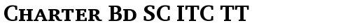 Charter Bd SC ITC TT Bold free truetype font