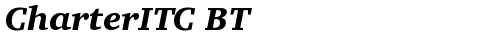CharterITC BT Bold Italic free truetype font