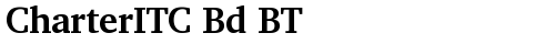 CharterITC Bd BT Bold free truetype font