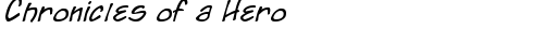 Chronicles of a Hero Regular free truetype font