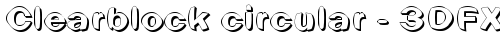Clearblock circular - 3DFX Regular truetype шрифт бесплатно