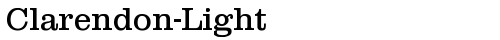 Clarendon-Light Regular free truetype font
