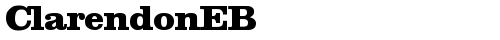 ClarendonEB Bold truetype шрифт