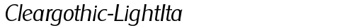 Cleargothic-LightIta Regular truetype шрифт