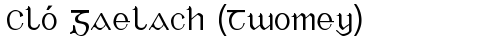 Cl? Gaelach (Twomey) Regular TrueType-Schriftart