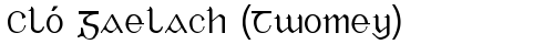 Cl? Gaelach (Twomey) Regular free truetype font