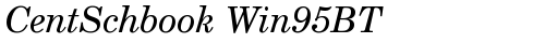 CentSchbook Win95BT Italic free truetype font