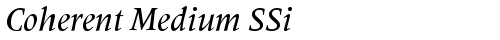 Coherent Medium SSi Italic truetype шрифт бесплатно