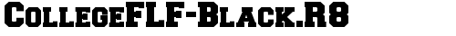 CollegeFLF-Black.R8 R8 truetype font